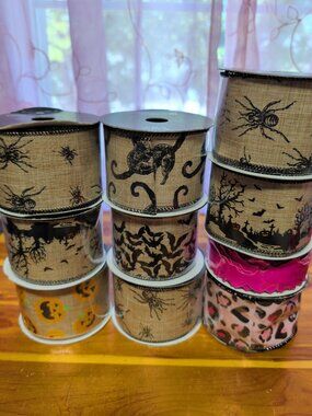 Ribbon, 9 rolls Halloween